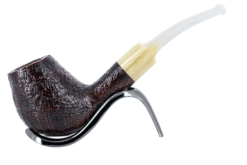 Savinelli Autograph (Limited Edition) Sandblasted Black Briar Pipe - 07 1