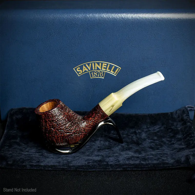 Savinelli Autograph (Limited Edition) Sandblasted Black Briar Pipe - 07 2