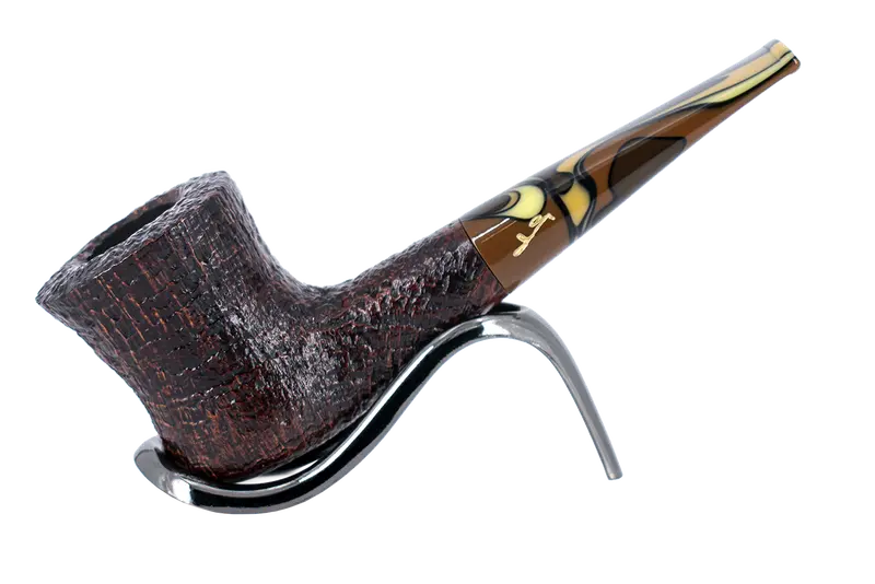Savinelli Autograph (Limited Edition) Sandblasted Black Briar Pipe - 08 1