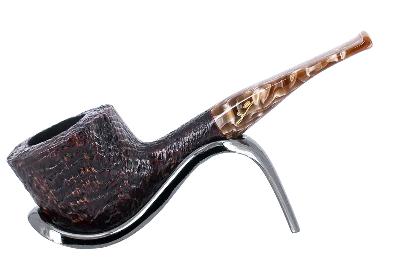 Savinelli Autograph (Limited Edition) Sandblasted Black Briar Pipe - 09 1