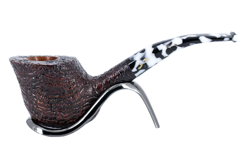 Savinelli Autograph (Limited Edition) Sandblasted Black Briar Pipe - 11 1