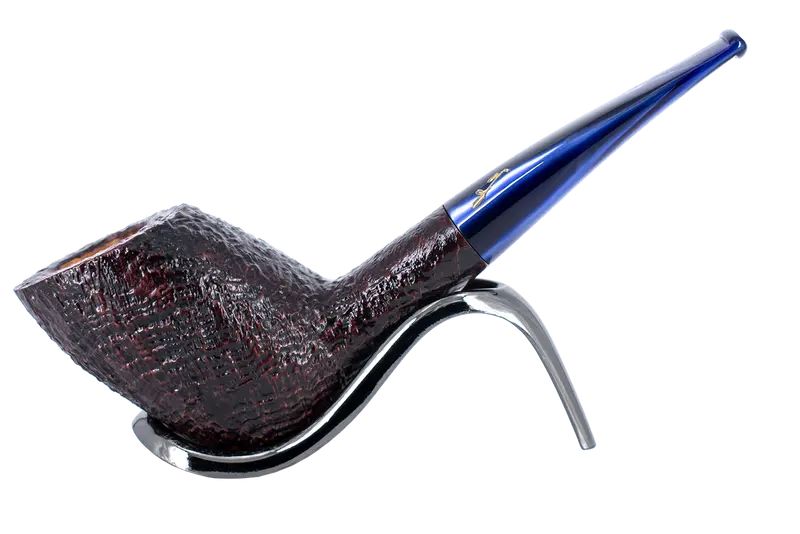 Savinelli Autograph (Limited Edition) Sandblasted Black Briar Pipe - 12 1