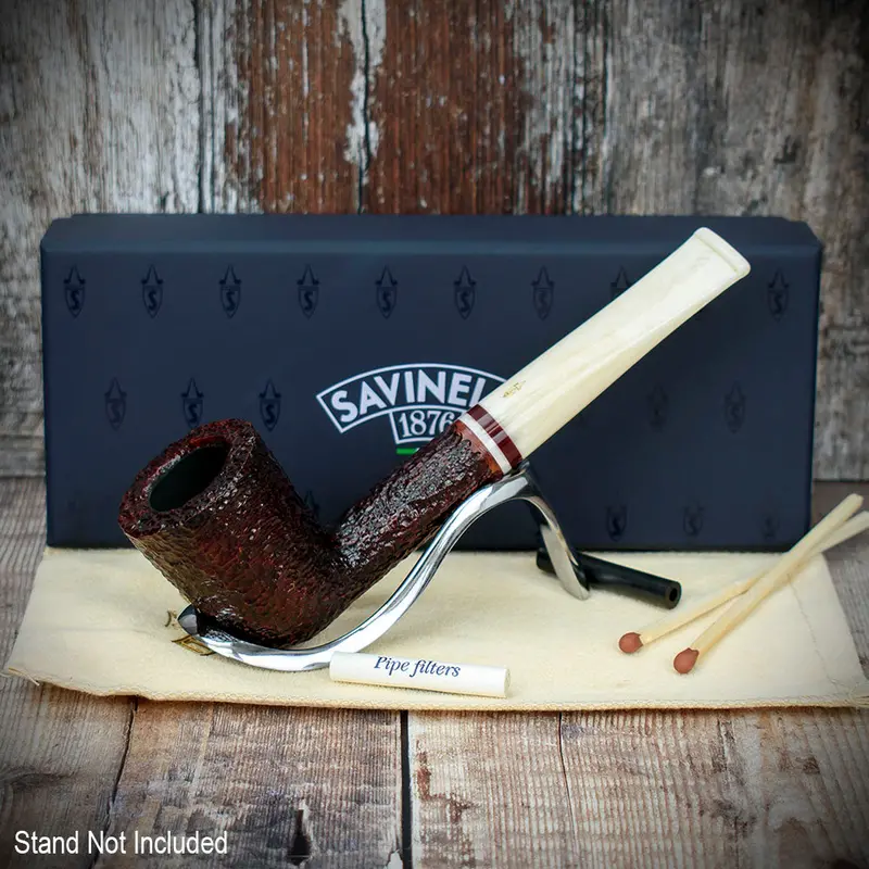 Savinelli Avorio Rustic Brown 409 - 6Mm Briar Pipe 2