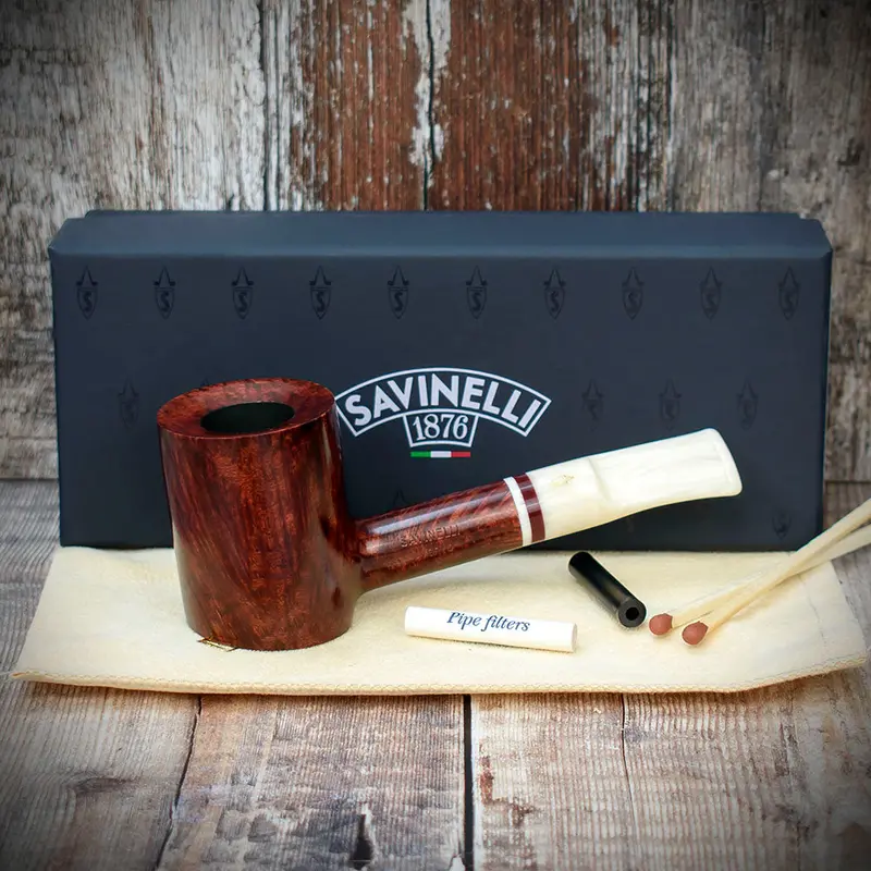 Savinelli Avorio Smooth Burgundy 311 - 6Mm Briar Pipe 2