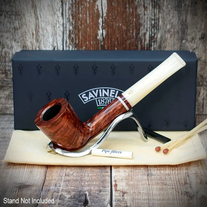 Savinelli Avorio Smooth Burgundy 409 - 6Mm Briar Pipe 2