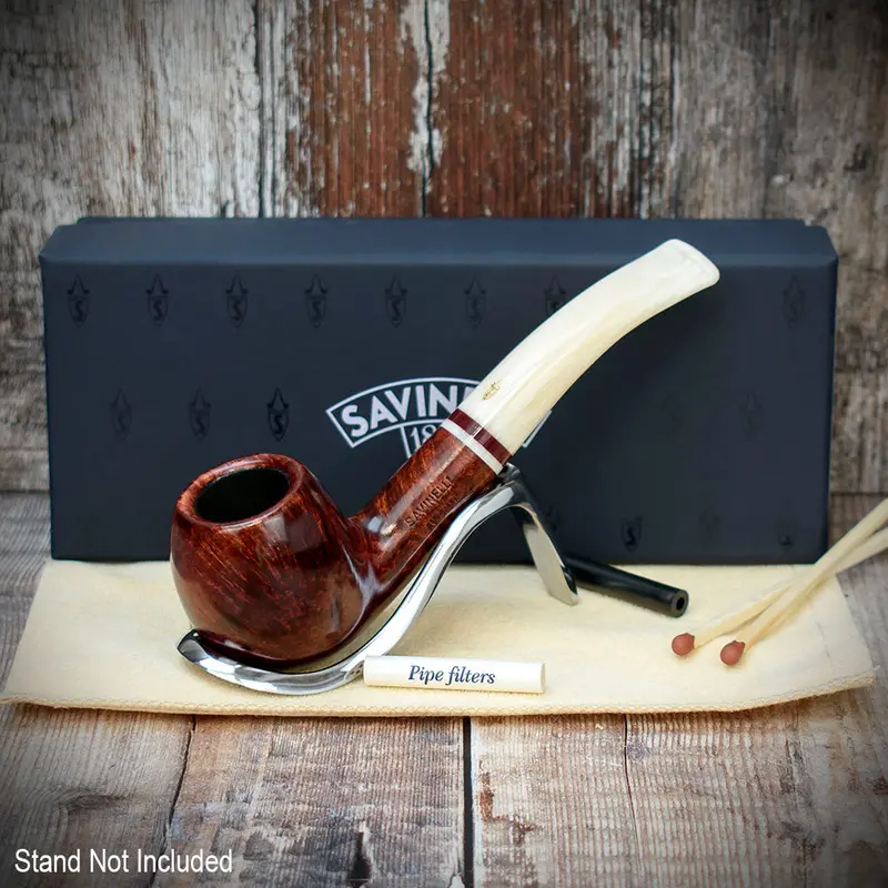 Savinelli Avorio Smooth Burgundy 626 - 6Mm Briar Pipe 2