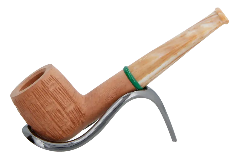 Savinelli Bamboo Rusticated Natural 106 - 6Mm Briar Pipe 1
