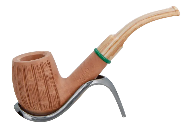 Savinelli Bamboo Rusticated Natural 607 - 6Mm Briar Pipe 1