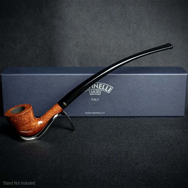Savinelli Brown Smooth Churchwarden Briar Pipe - 921 No Filter 2