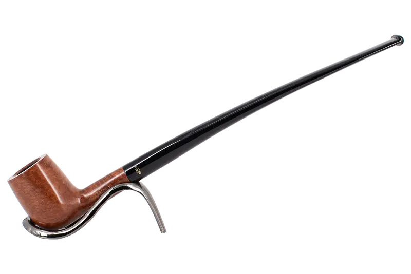 Savinelli Brown Smooth Churchwarden Briar Pipe - Shape 104 1