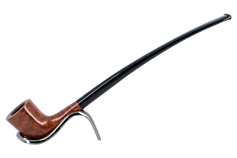 Savinelli Brown Smooth Churchwarden Briar Pipe - Shape 404 1
