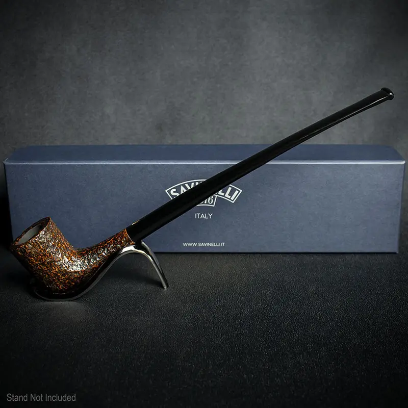 Savinelli Brownblast Churchwarden Briar Pipe - Shape 404 2