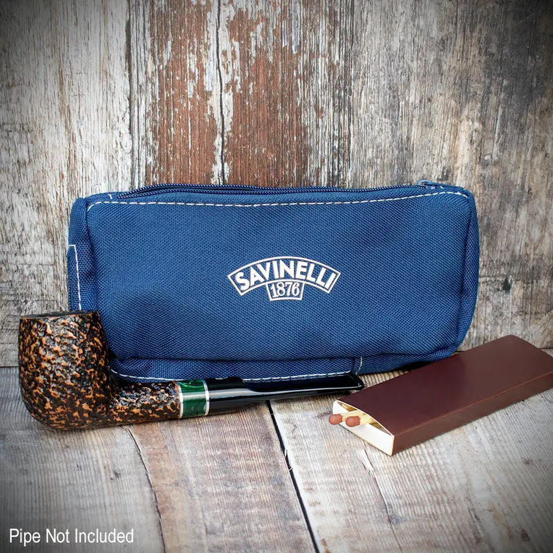 Savinelli Cloth Pipe Bag Blue - Savt427 1