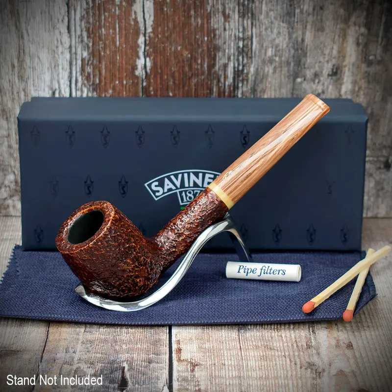 Savinelli Dolomiti Rustic Light Brown 128 - 9Mm Briar Pipe 2