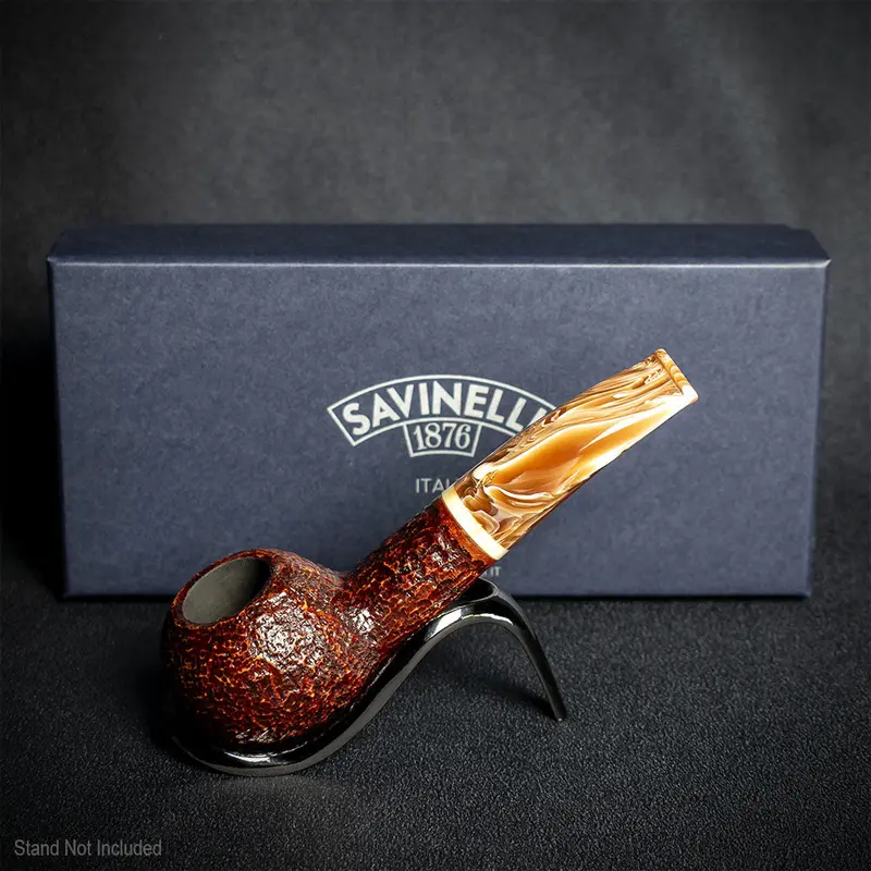 Savinelli Dolomiti Rustic Light Brown 321 - 9Mm Briar Pipe 2