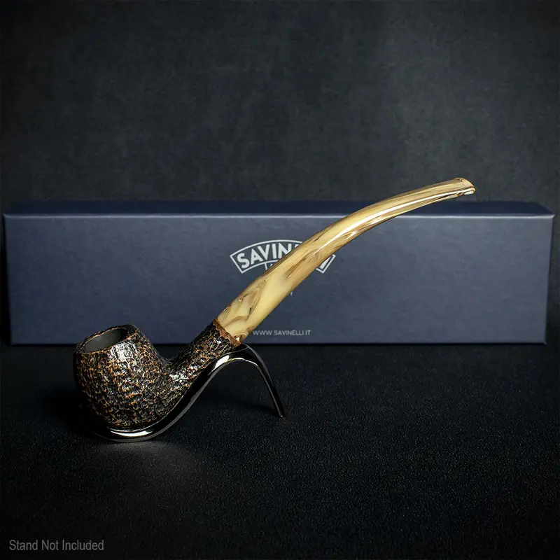 Savinelli Ginger's Favourite Rustic Brown Briar Pipe - 626 6Mm 2