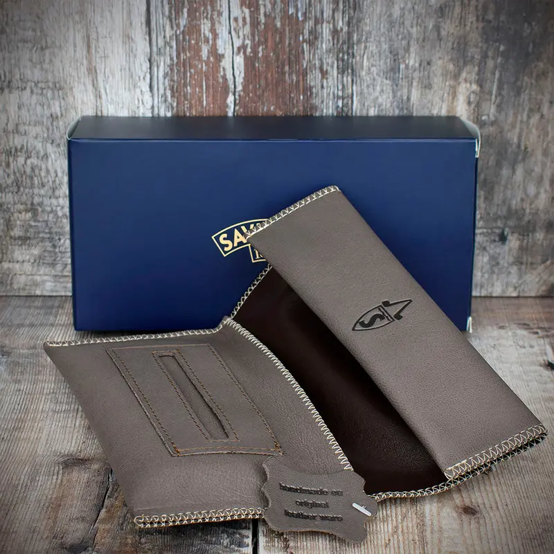 Savinelli Leather Handroller's Tobacco Pouch - Marrone 1