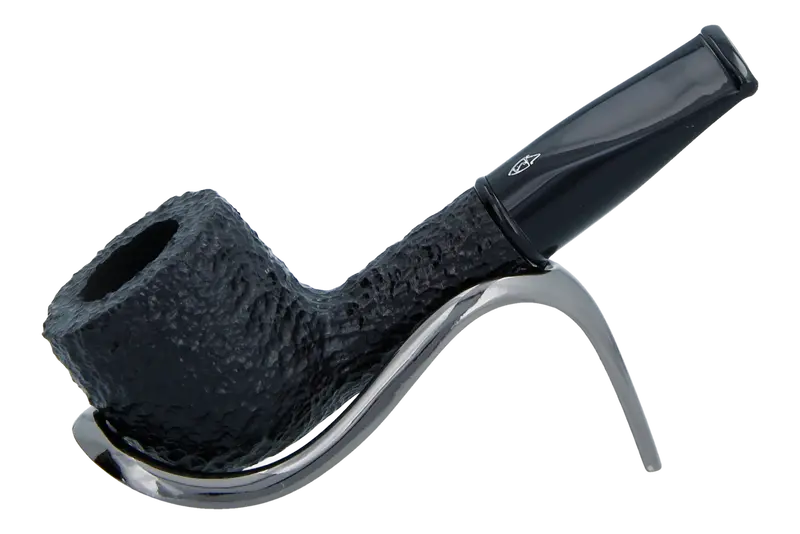Savinelli Mini -  Black Rusticated Briar Smoking Pipe - Shape 128 (6Mm) 1