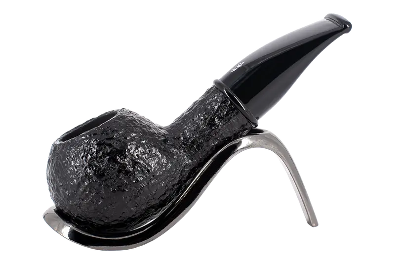 Savinelli Mini -  Black Rusticated Briar Smoking Pipe - Shape 321 (6Mm) 1