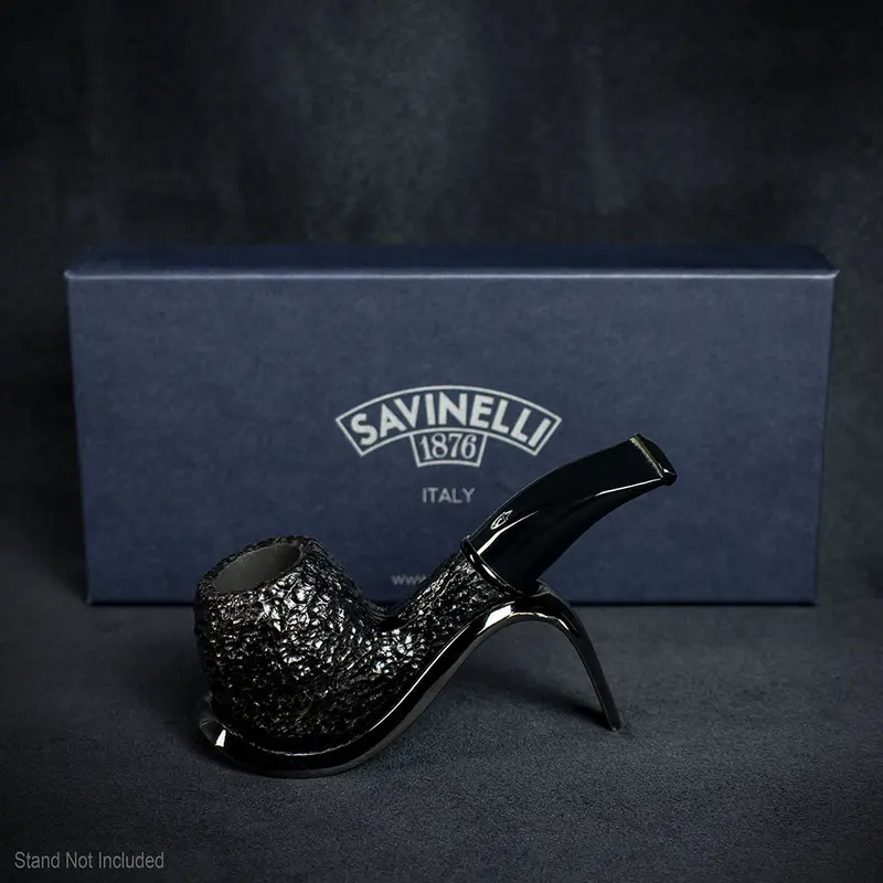 Savinelli Mini - Black Rusticated Briar Smoking Pipe - Shape 626 (6Mm) 2