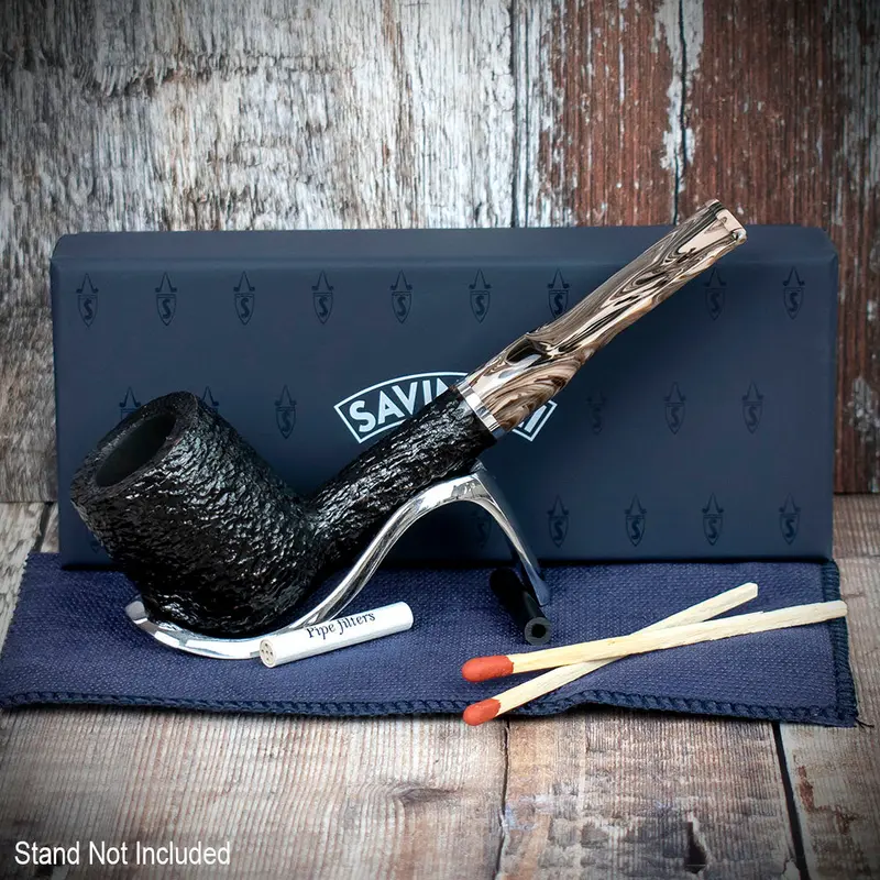 Savinelli Morellina Rustic Black 114R - 6Mm Briar Pipe 2