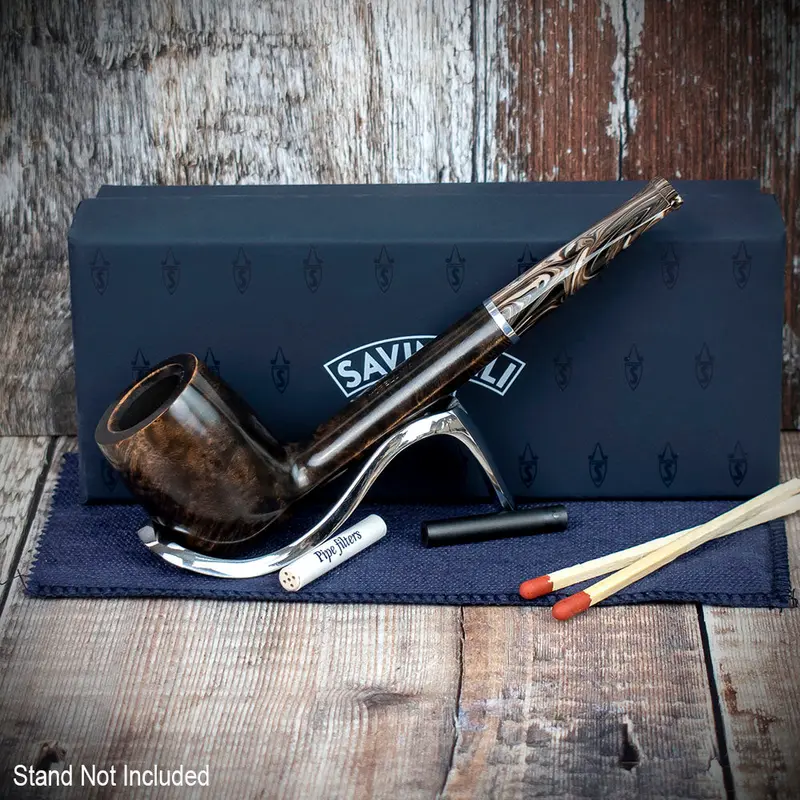 Savinelli Morellina Smooth Brown 802S - 6Mm Briar Pipe 1