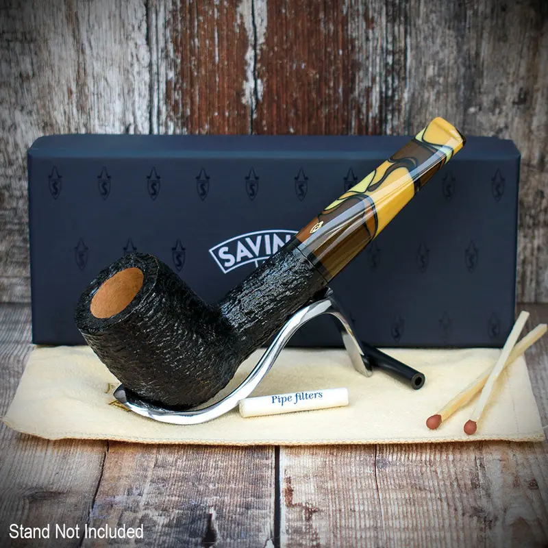 Savinelli Paloma Rustic Black 101 - 6Mm Briar Pipe 2