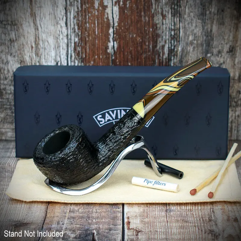 Savinelli Paloma Rustic Black 316 - 6Mm Briar Pipe 2