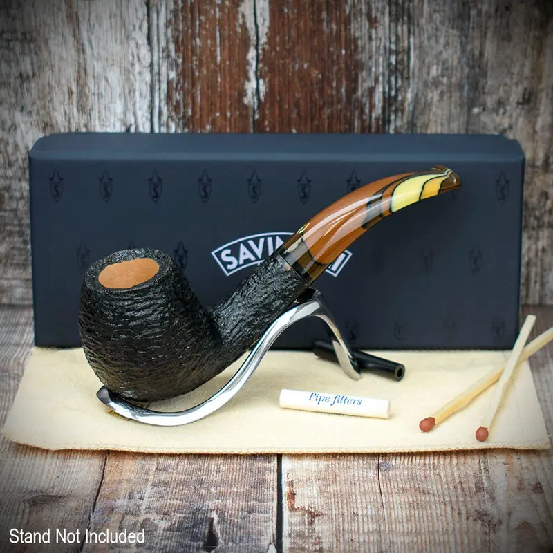 Savinelli Paloma Rustic Black 645 - 6Mm Briar Pipe 2