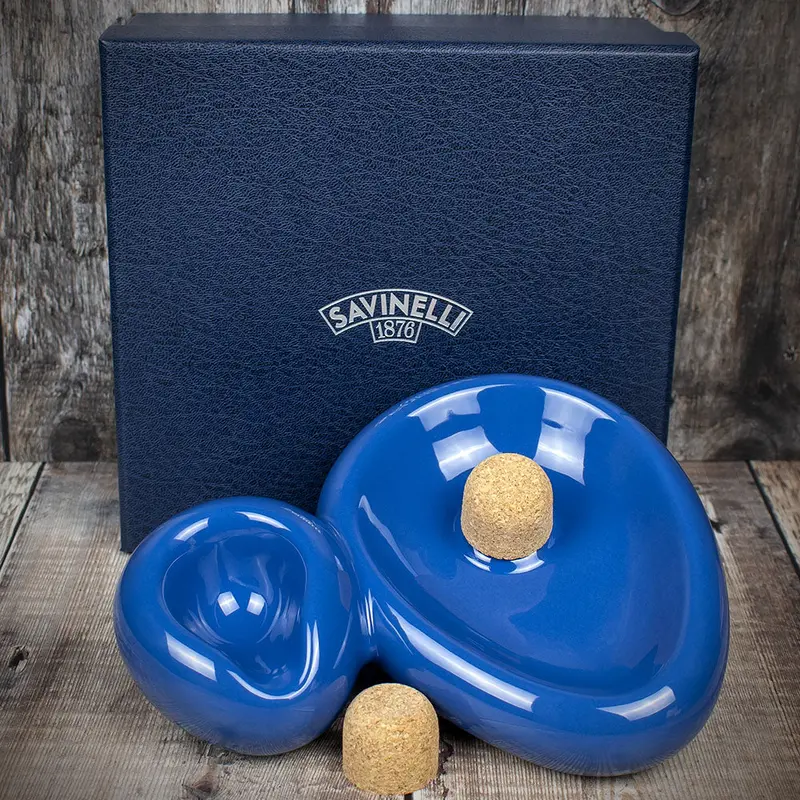 Savinelli Sidecar Pipe Smokers Ashtray/Rest Blue 1