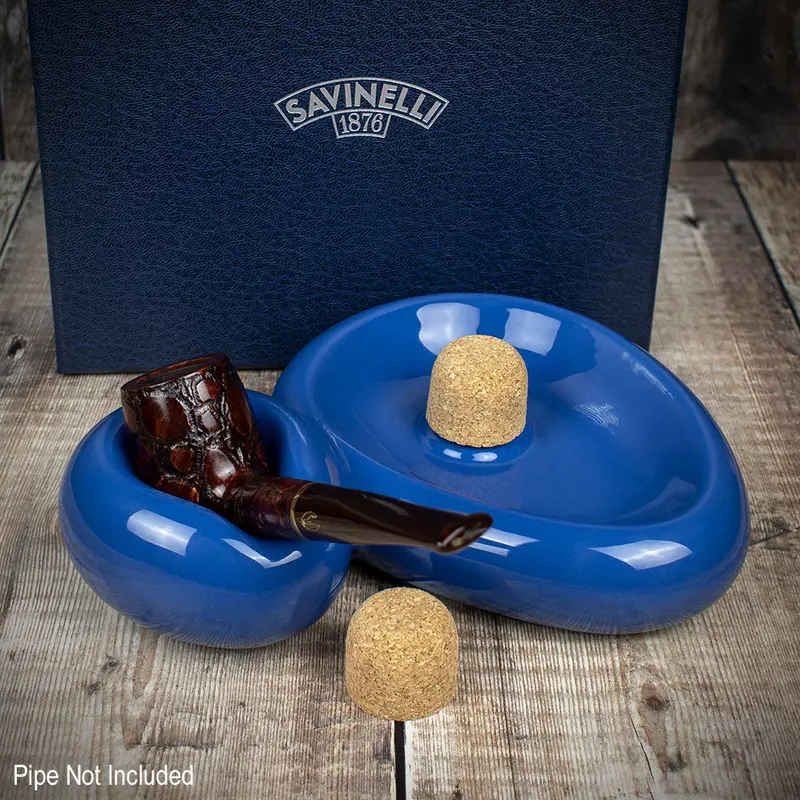 Savinelli Sidecar Pipe Smokers Ashtray/Rest Blue 2