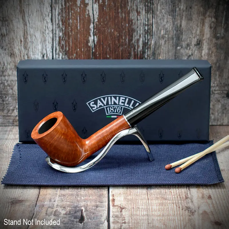 Savinelli Tre Smooth Briar Pipe - 401 2