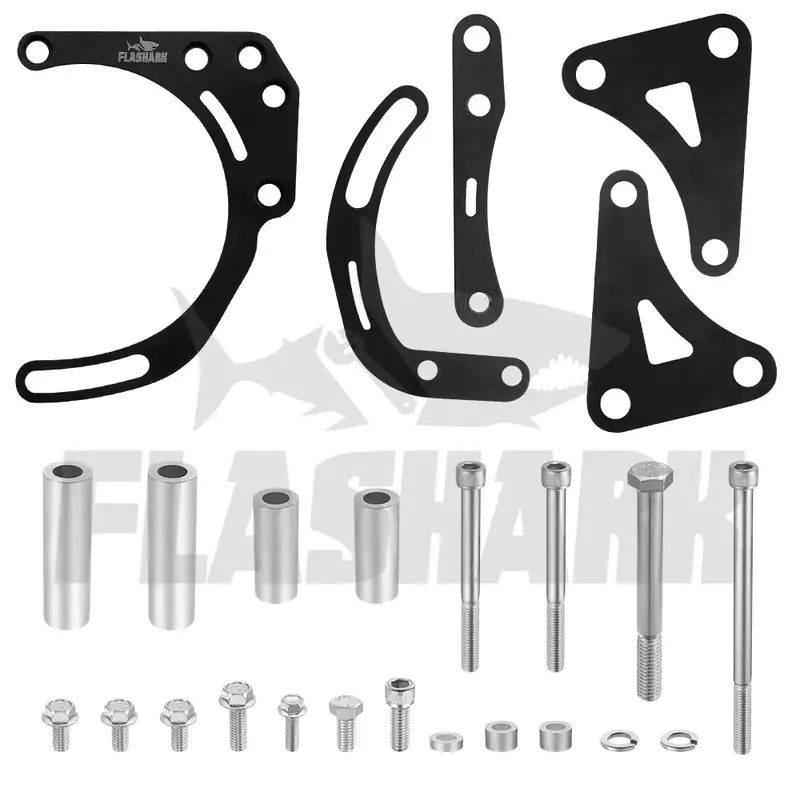 Sbc Alternator/Power Steering Pump Accessory Drive Bracket Kit For Double Hump Heads 305 327 350 383 5.0L 5.7L V8 2