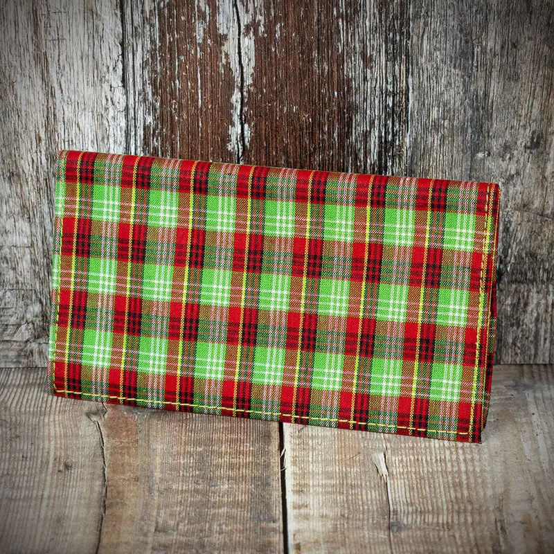 Scotch Plaid (Tartan) Pipe Tobacco Pouch - Green 1