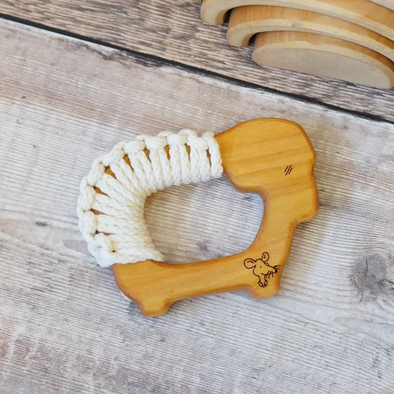Senger Wooden Yarn Sheep Teether 1