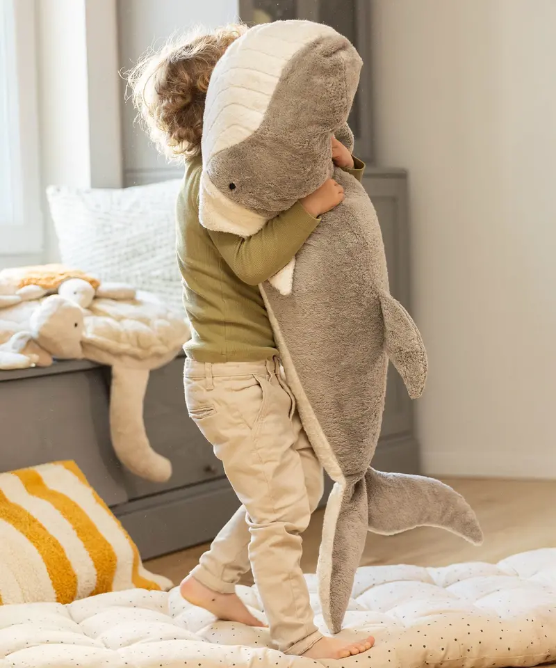 Senger Xl Cuddly Giant Whale - Grey 1