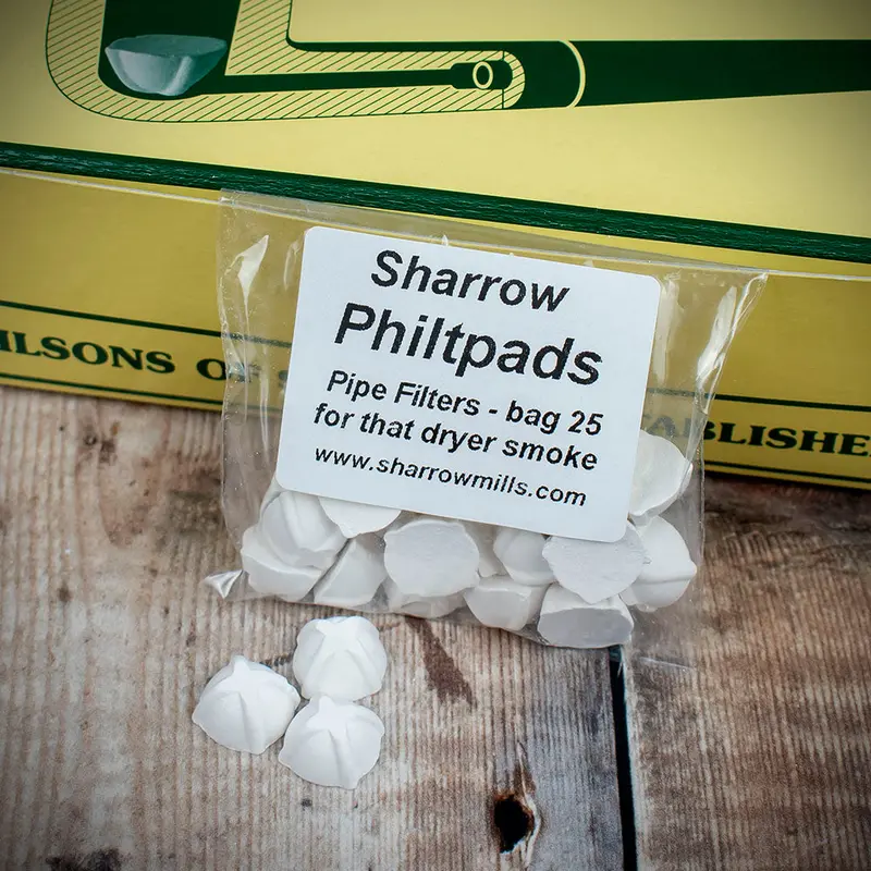 Sharrow Philtpads White Chalk Pipe Filters - Bag Of 25 1