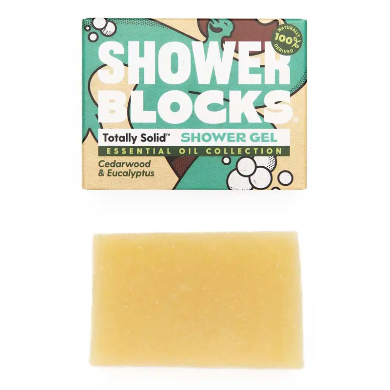 Shower Blocks Essential Oil Gel Bar - Cedarwood & Eucalyptus 1