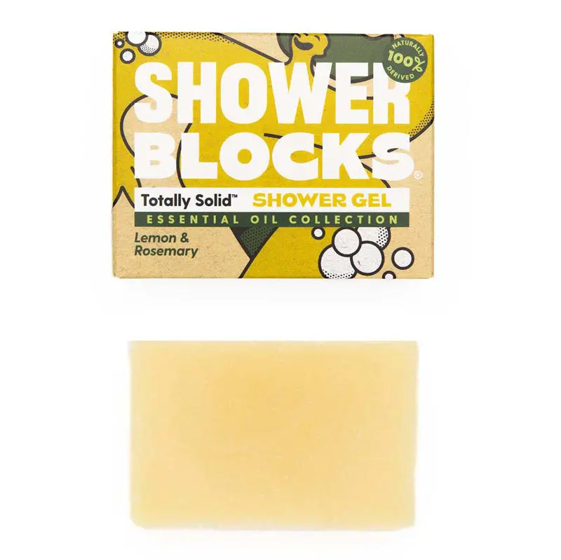Shower Blocks Essential Oil Gel Bar - Lemon & Rosemary 1