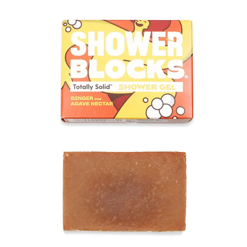 Shower Blocks Gel Bar - Ginger & Agave Nectar 1
