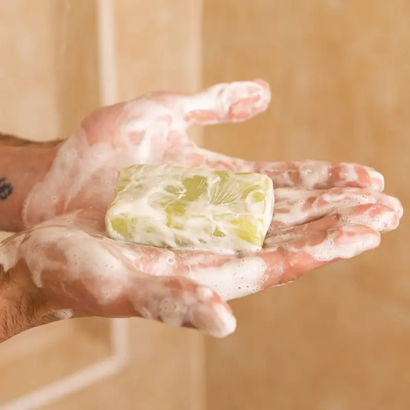 Shower Blocks Gel Bar - Ginger & Agave Nectar 2