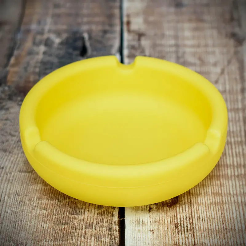 Silicone Cigarette Ashtray - Yellow 1