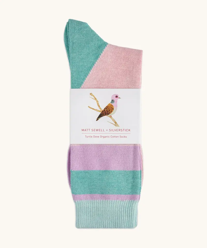 Silverstick Turtle Dove Organic Cotton Socks - Matt Sewell 1