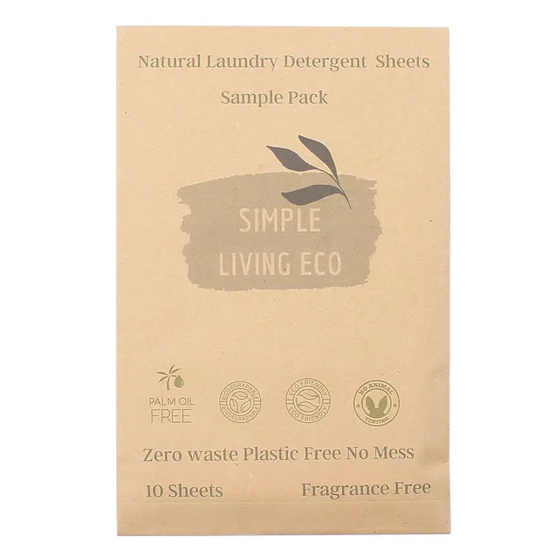 Simple Living Eco Laundry Detergent Sheets - Unscented 10 Pack 1
