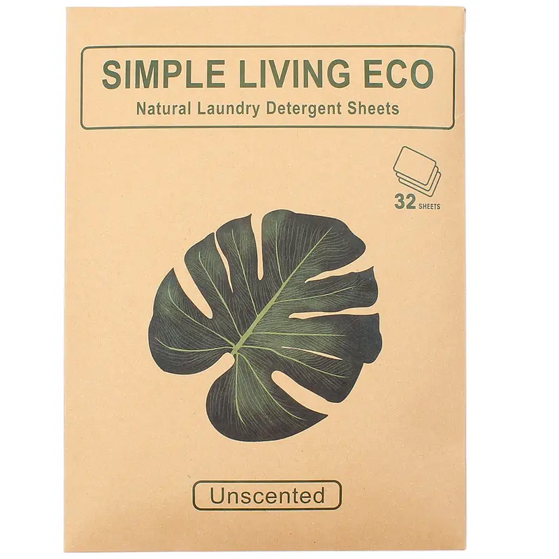 Simple Living Eco Laundry Detergent Sheets - Unscented 32 Pack 1