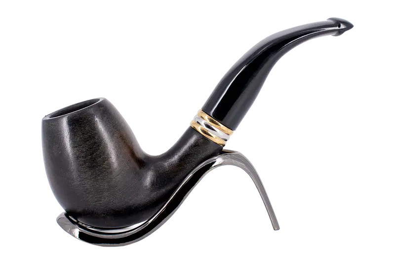 Smoke-King 9Mm Black Beechwood Budget Pipe - Bent 1