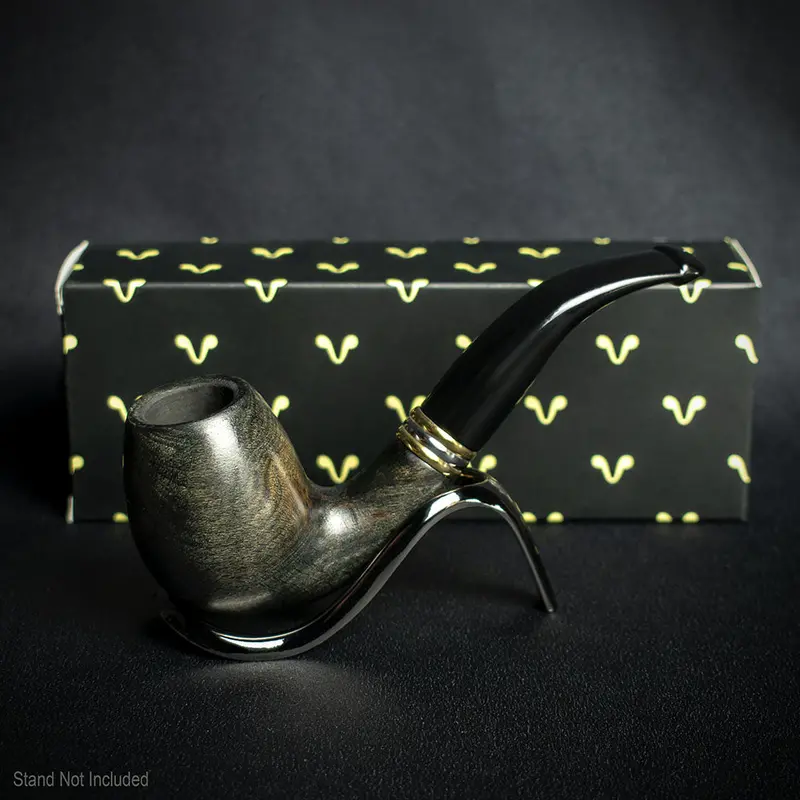 Smoke-King 9Mm Black Beechwood Budget Pipe - Bent 2