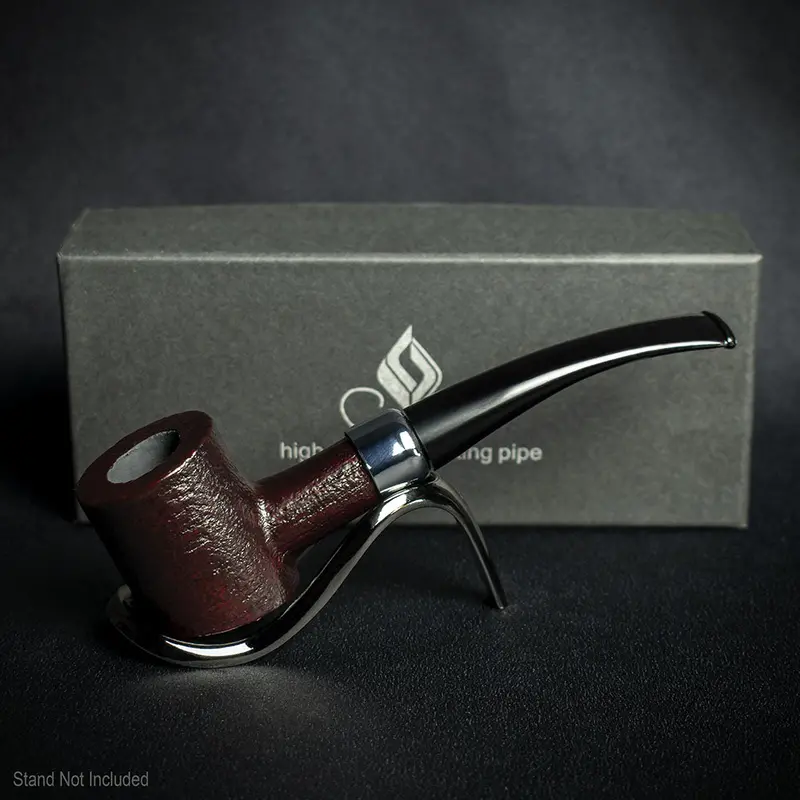 Smoke-King 9Mm Rosewood Budget Pipe - Curved Rustic 2