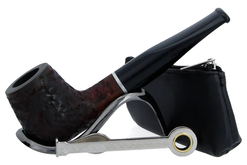 Smoke-King Pipe Smoker's Starter Kit - Black Leather Pouch 1