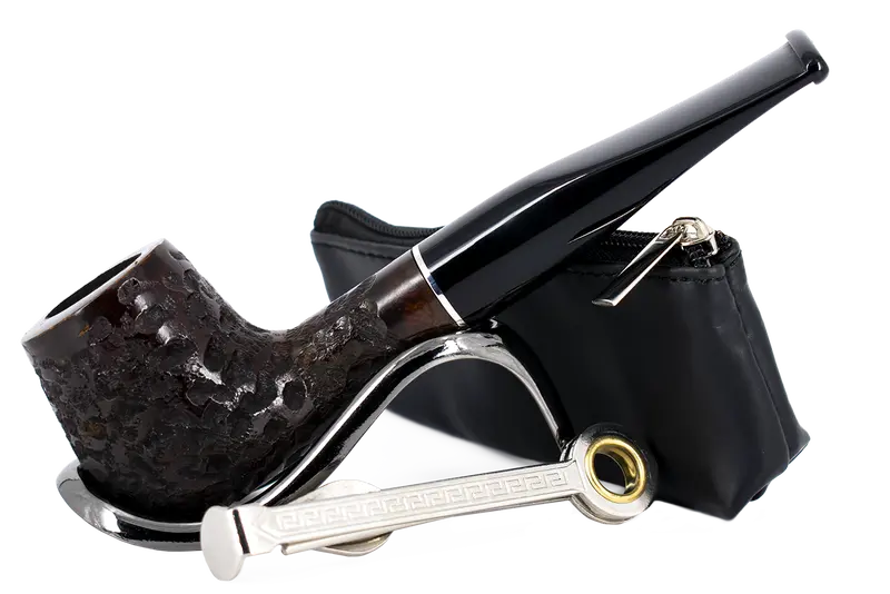 Smoke-King Pipe Smoker's Starter Kit - Brown Leather Pouch 1